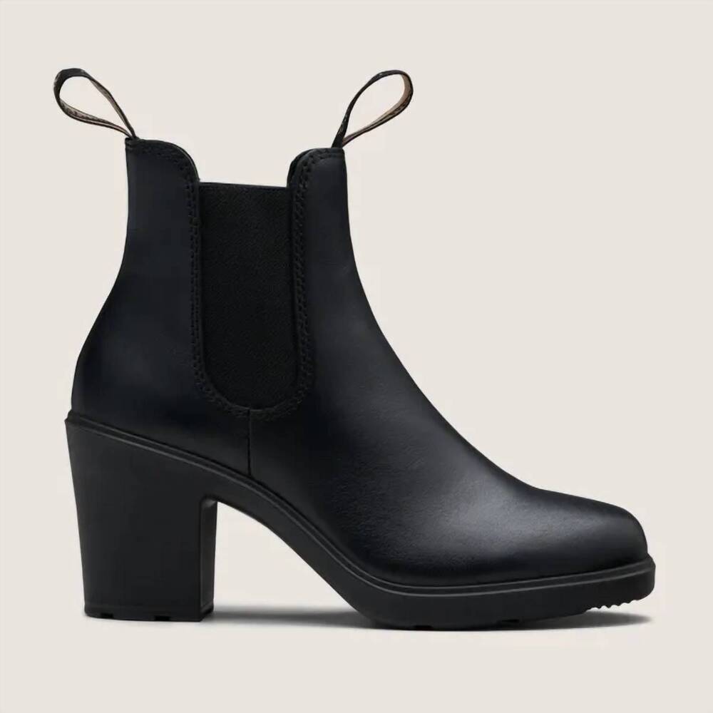 NEW BLUNDSTONE women's high heeled ankle boots in black